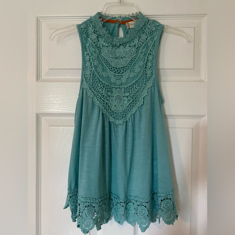 Altar’d State Turquoise Sleeveless Top